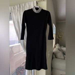 Calvin Klein Black Pearl Sweater Dress Sz. M